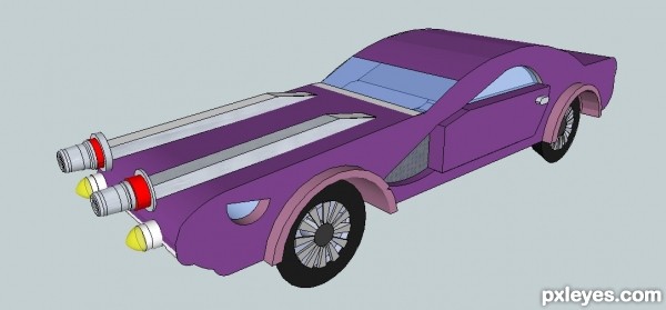 Creation of futuristic car: Final Result